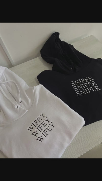 Sniper & Wifey Custom Embroidered Couple Set